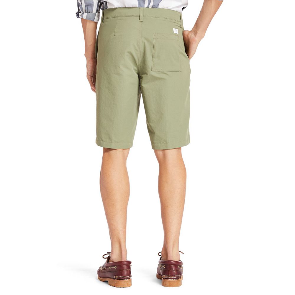 Timberland Mens Shorts Tarleton Lake Relaxed Twill - Green - India JC8645921